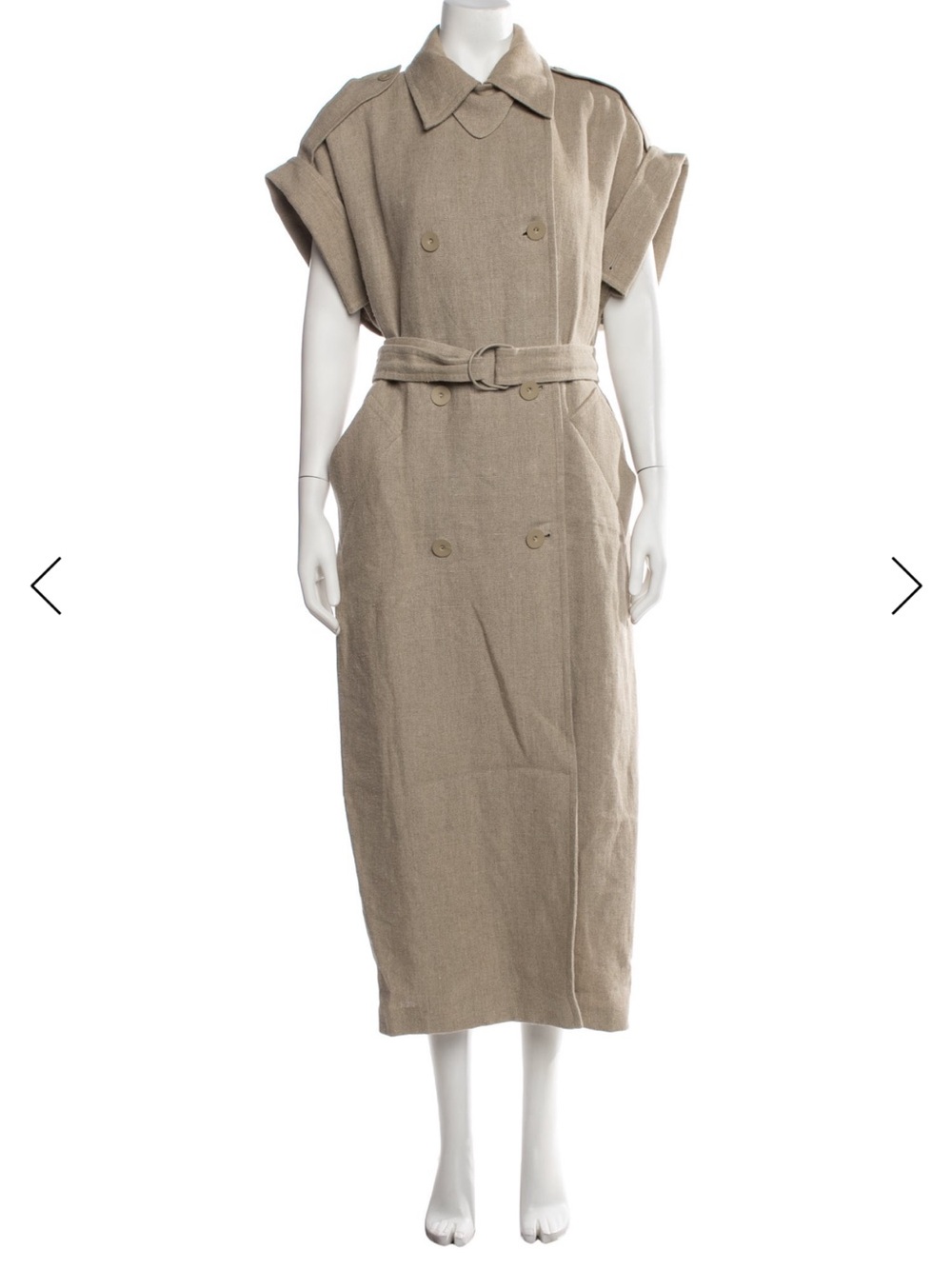 MAXMARA Heavy Linen Trench Coat